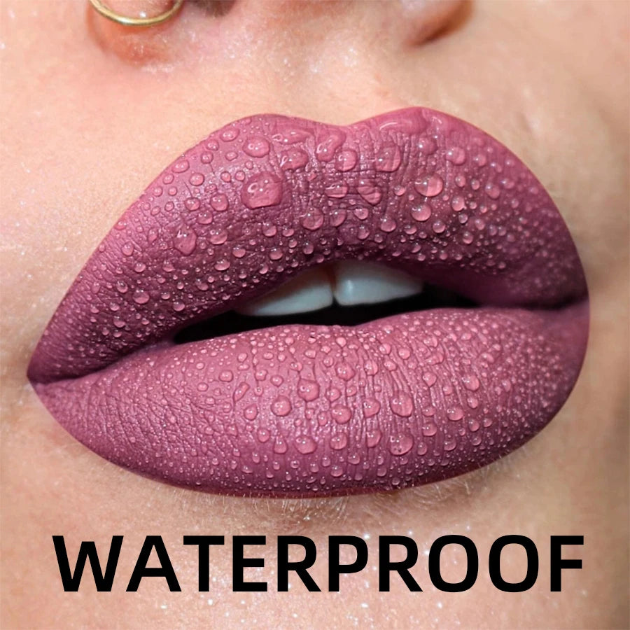 Matte Velvet Lip Gloss – Waterproof Long-Lasting Liquid Lipstick, 19 Shades, 2.7g