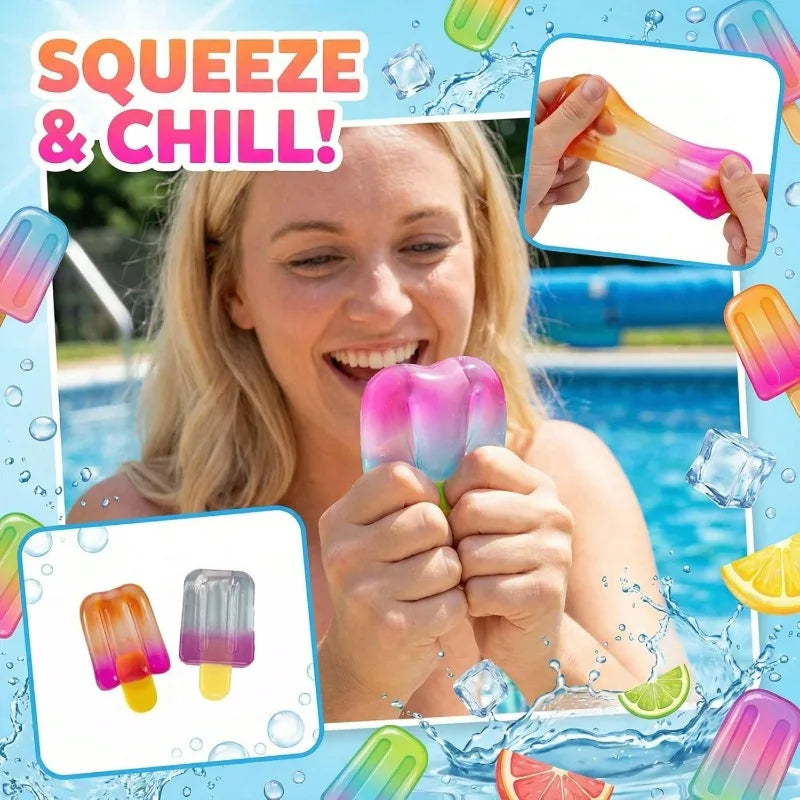 Ice Pop Squishy Squeeze Toy – 1 or 2 Pieces