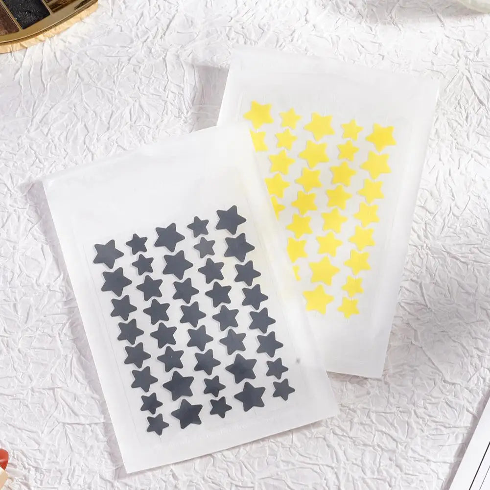 Star Acne Patches – Yellow Star-Shaped Hydrocolloid Pimple Dots, 40 Count, All Skin Types