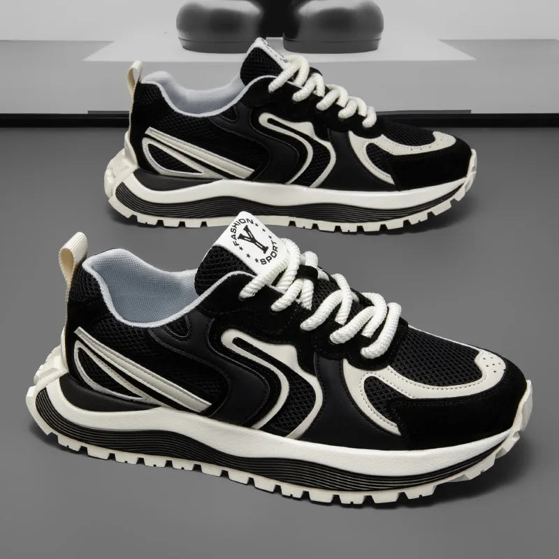Men's Summer Mesh Breathable Casual Sports Shoes 2026 Versatile Lightweight Running Shoes Soft Sole Student Daddy Comfortable Fo