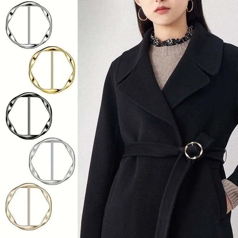 Round Metal Scarf & T-Shirt Cinch Rings – Set of 5