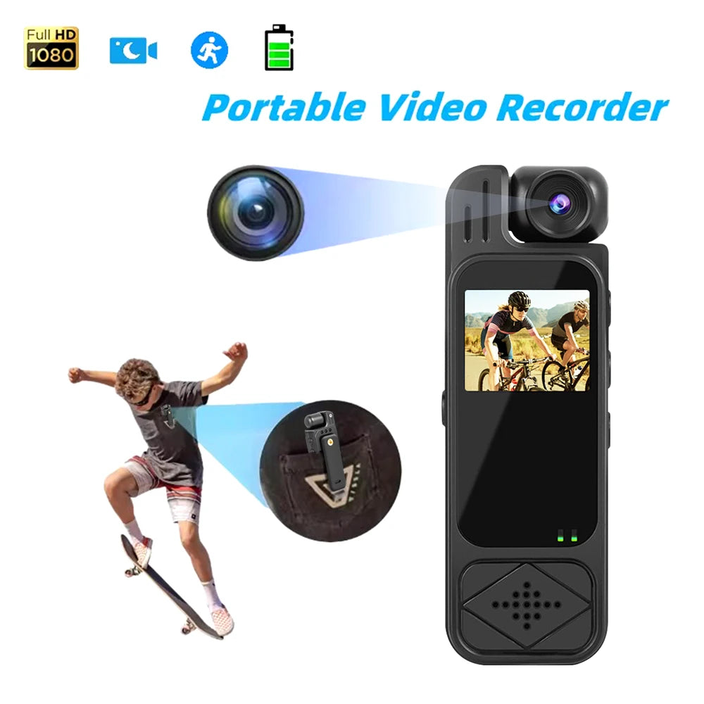 HD 1080P Camera 1.3inch Mini Action Camera Portable Small Digital Video Recorder Body Cam Infrared Night Vision Miniature Camcor