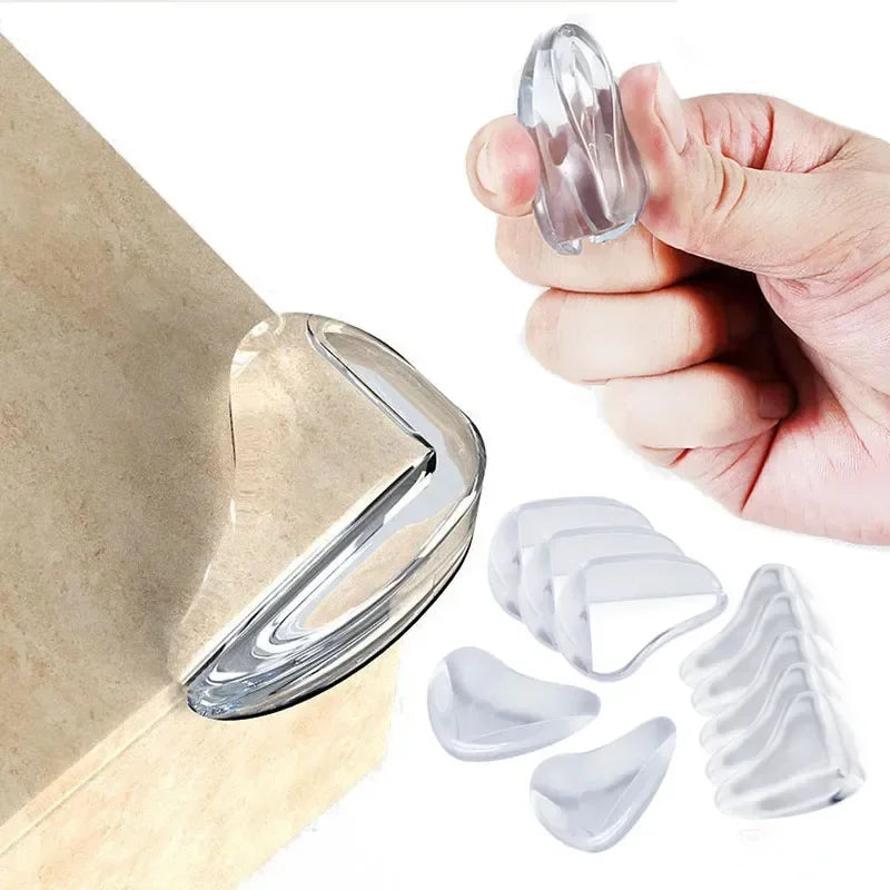 1-6pcs Transparent Table Corner Protector, Edge Sticker, Glass Corner Furniture, Silicone Corner Protector, Table Anti-Collision