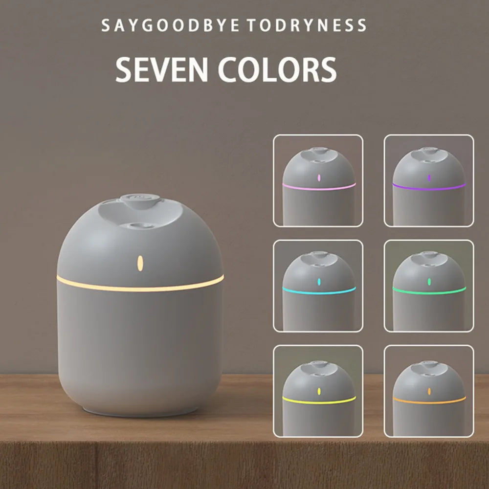Mini USB Cool-Mist Humidifier with LED Light – 270 mL