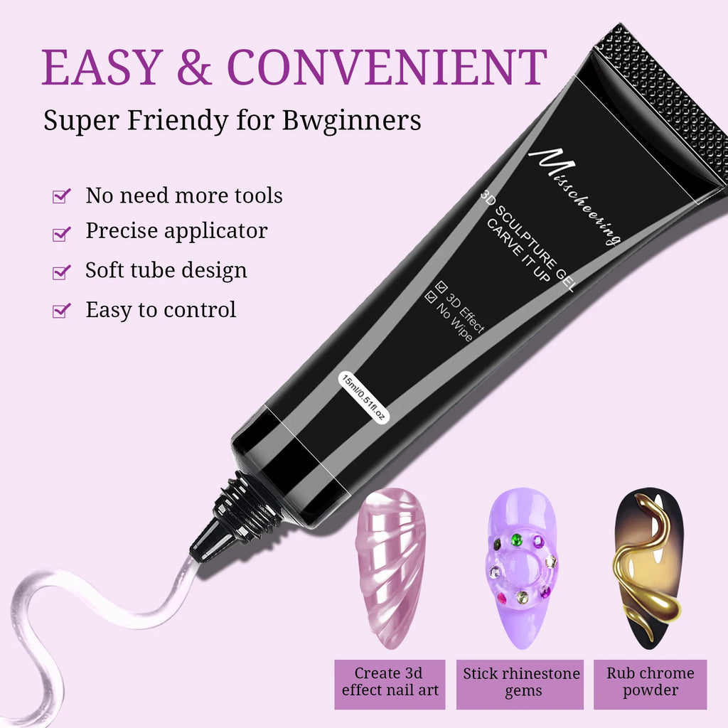 Misscheering 3D Nail Art Modeling Gel