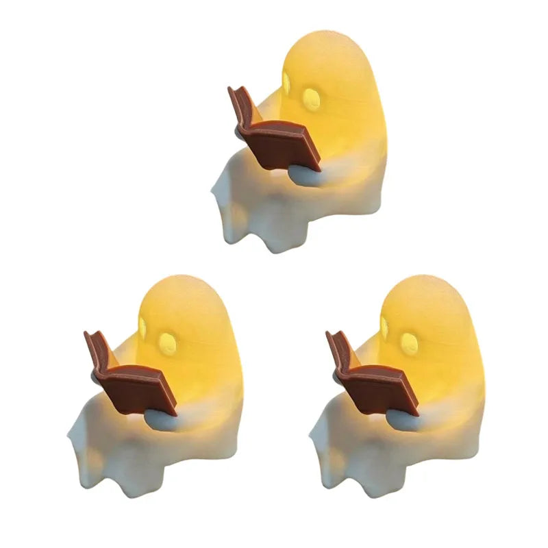Reading Ghost Halloween Tabletop Decorations – 2 or 3 Pieces