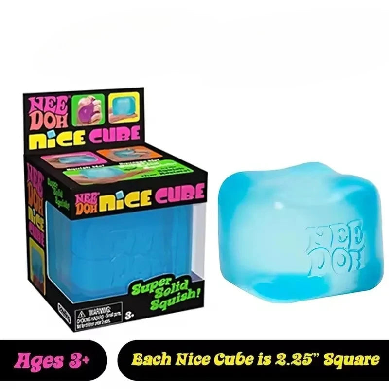 Schylling Needoh Nice Cube Sensory Nice-Sicle Stress Relief Squishy Cube Anti-Anxiety Squeeze Object For Focus ADHD Population