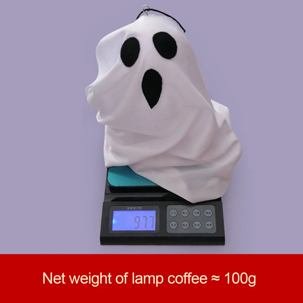 Light-Up Hanging Ghost – White or Orange Halloween Decoration