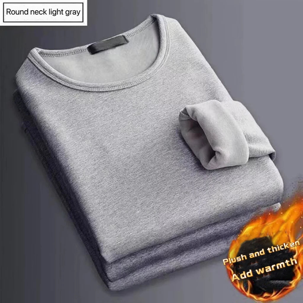 Men's Fleece-Lined Thermal Crewneck Top