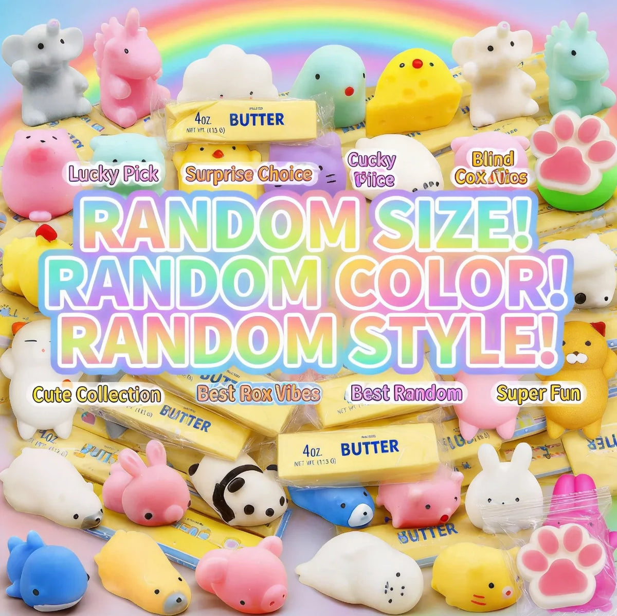 Surprise Squishy Squeeze Toys – Single & Multipack Options