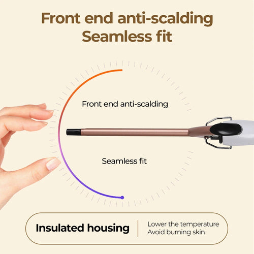 Ceramic Perm Bar Curling Iron – 0.51" Barrel, Fast Heating, Dual Voltage, 180–200°C