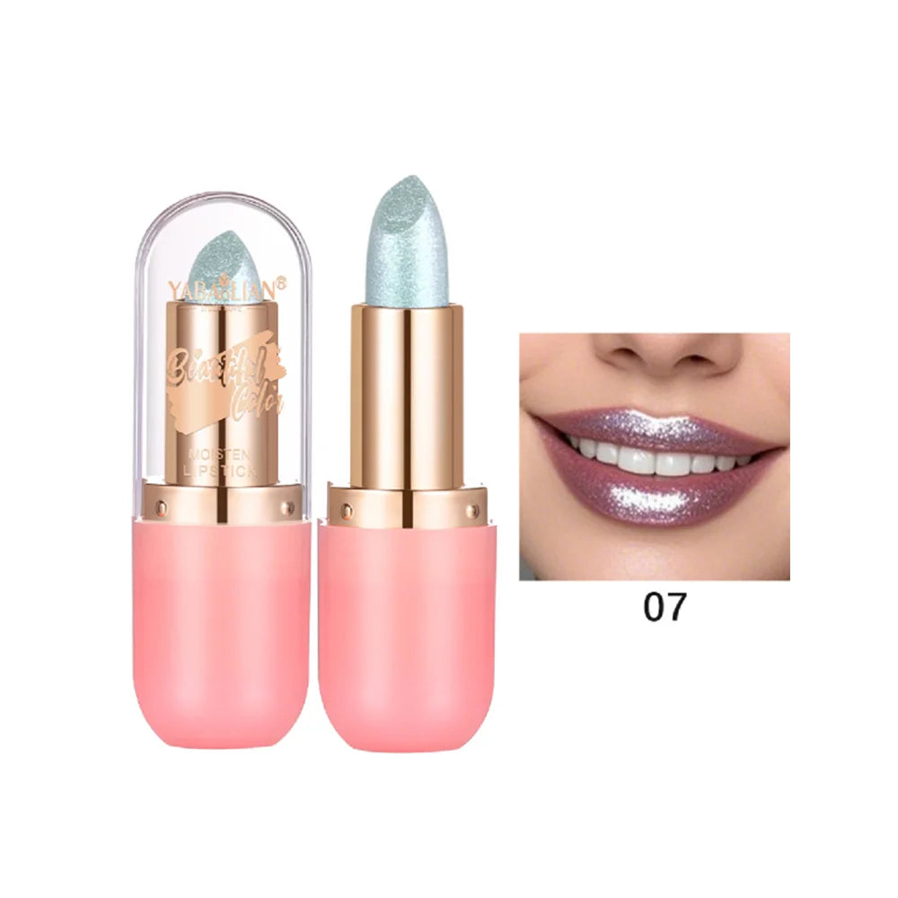 Metallic Shimmer Lipstick – 7 Chameleon & Pearl Shades