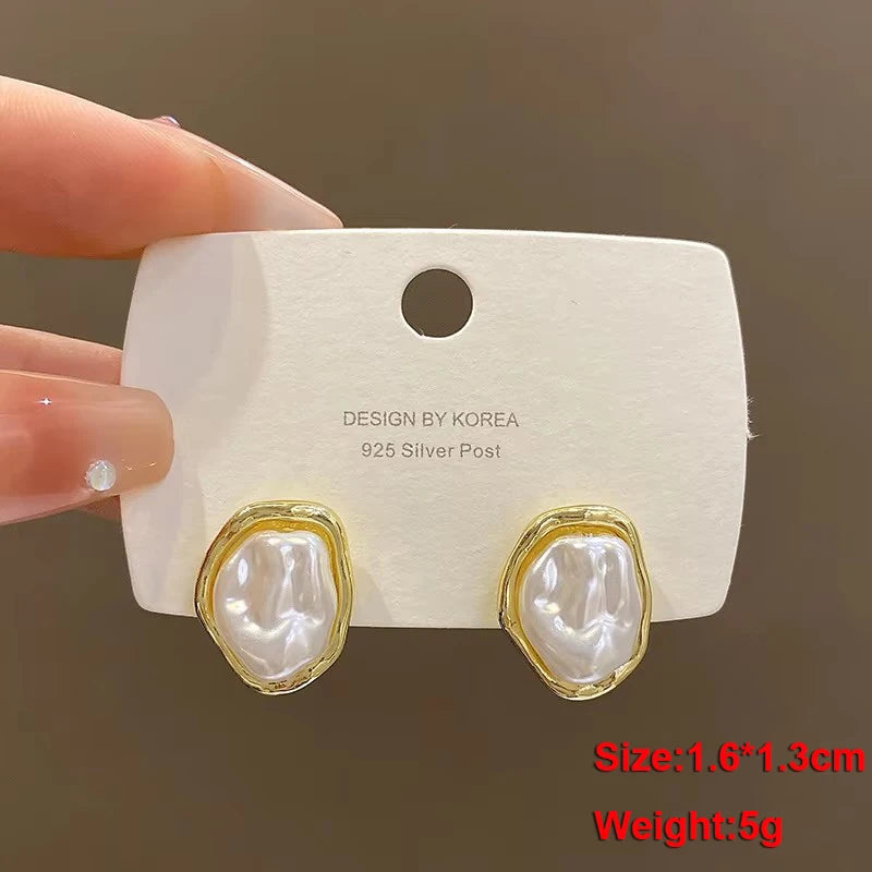 Pure White Women's Dangle Earrings Blooming Flower Acrylic Enamel Butterfly Imitation Pearl Heart Hanging Earrings Elegant Brinc