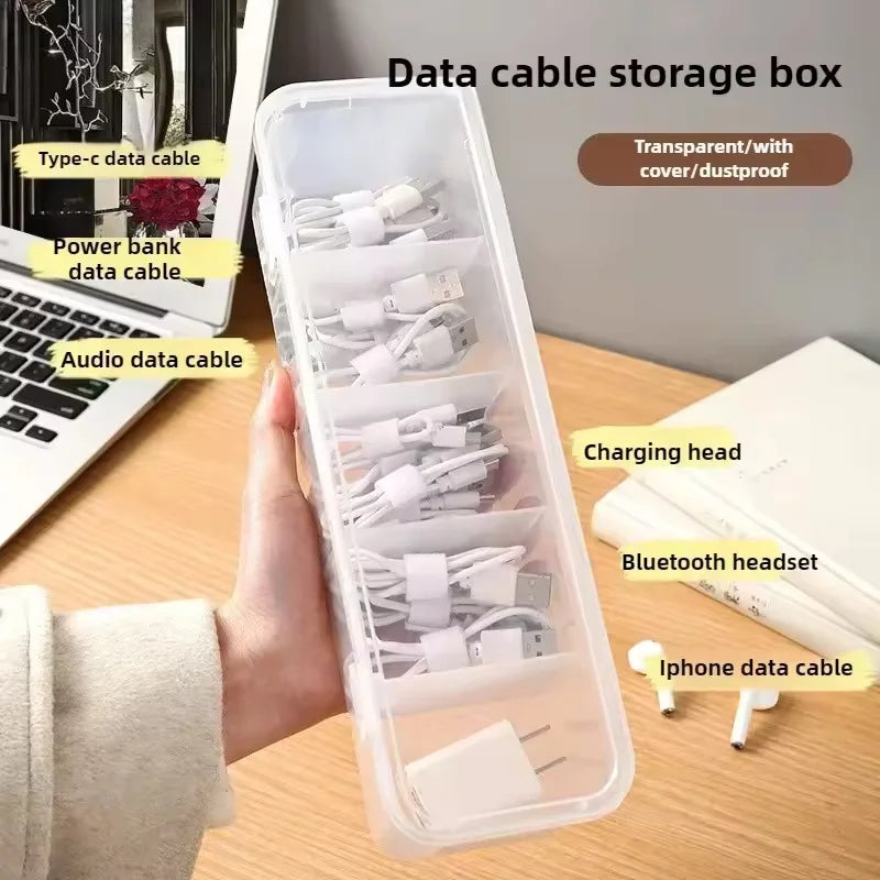 Clear Cable Management Box with Lid – Small, Medium or Large