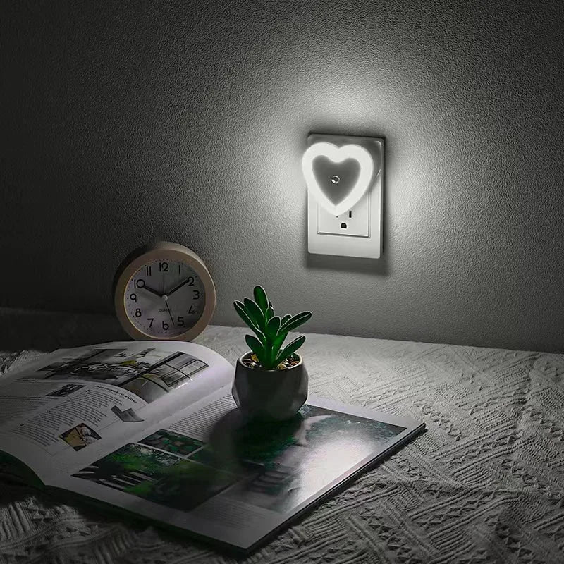 Heart-Shaped LED Plug-In Night Light