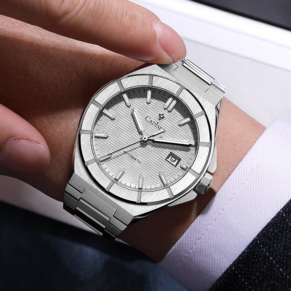 CADISEN C8242 Men’s Automatic Watch with Textured Dial