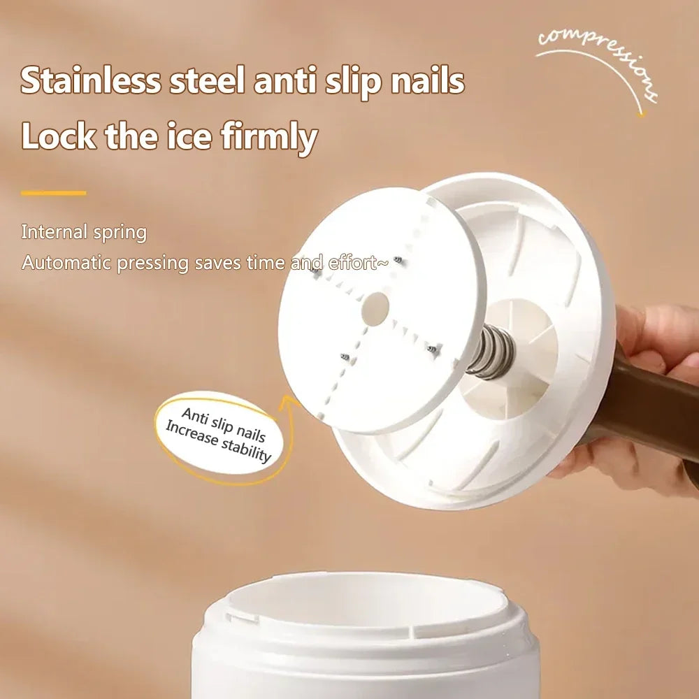 Manual Hand-Crank Ice Crusher – Portable Shaved Ice & Smoothie Maker, Non-Slip Base, Easy to Clean