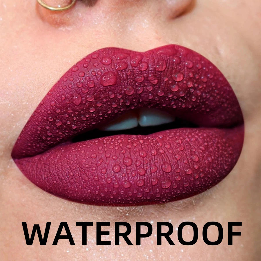 Matte Velvet Lip Gloss – Waterproof Long-Lasting Liquid Lipstick, 19 Shades, 2.7g