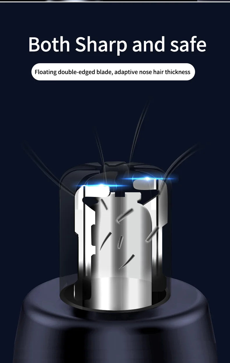 USB-C Rechargeable Nose Hair Trimmer – Black