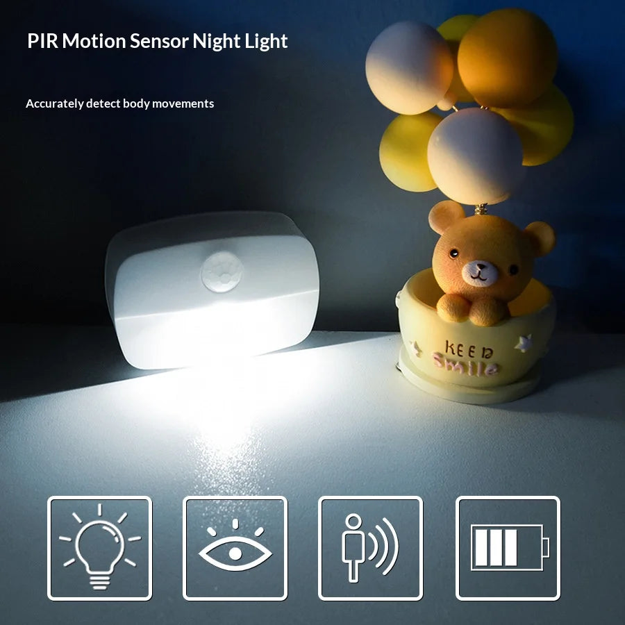 Plug-In Motion-Sensor LED Night Light – US or EU Plug