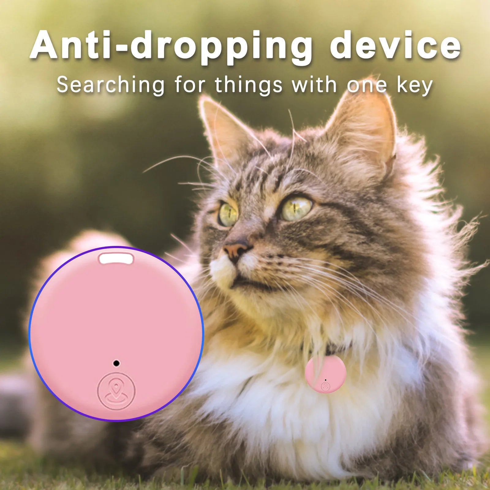 Mini-GPS-Locator Anti-Verlust-Alarm Geldbörse Schlüsselanhänger Smart Tag Bluetooth-kompatibler Tracer Schlüsselanhänger Hund Haustier Kind Tracker Schlüsselfinder