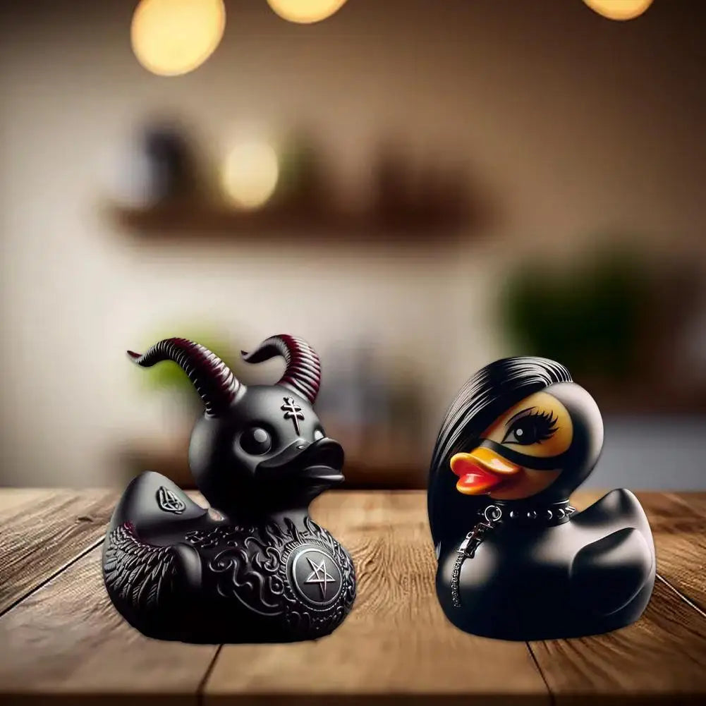 Duck Devil Duck Death Rock Duck Statue Car Styling Central Console Dashboard Auto Styling Decorative Home Desktop Decoration