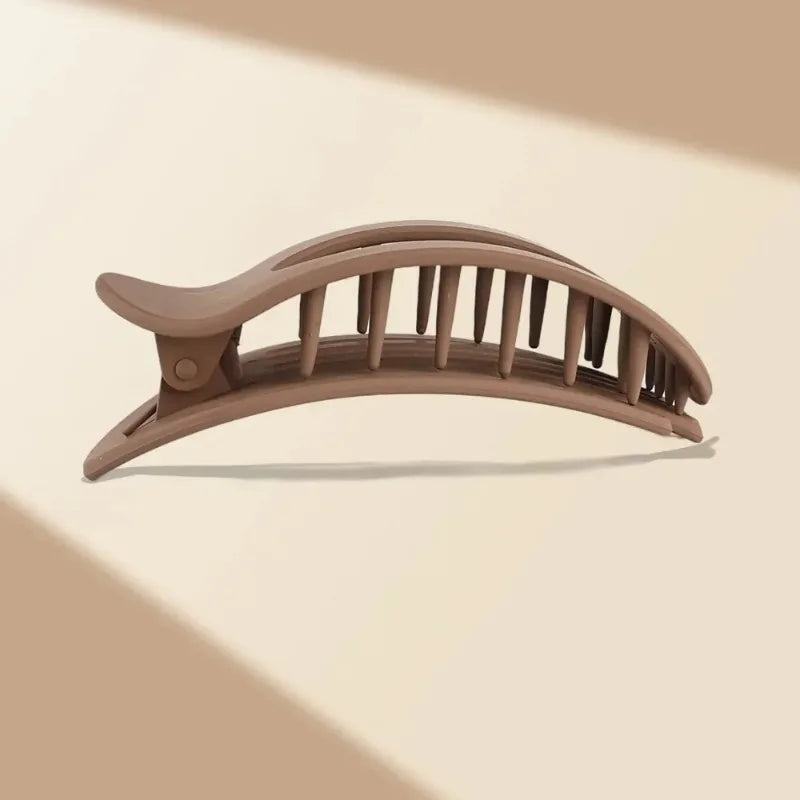 Leopard Matte Oval Hair Claw Clip for Women New Design Curved Flat Acrylic Barrettes Fashion Styling Hair Accessories