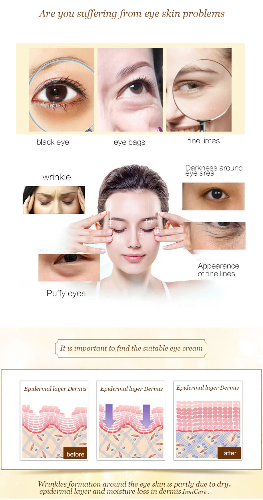100pcs=50pairs Gold Collagen Eye Mask skincare Anti-Aging Anti Dark Circles Remove Puffiness Moisturizing Eye Patches Skin Care