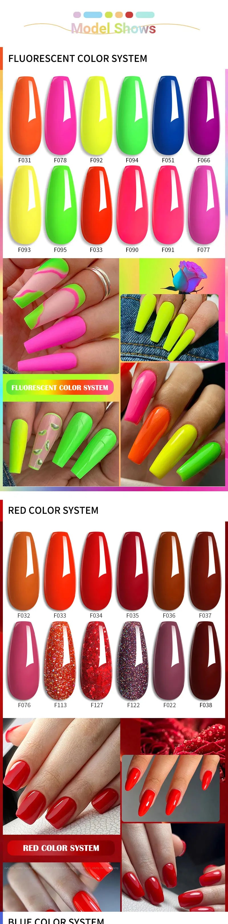 Soak-Off Gel Nail Polish Set – 6 Bottles, 7 ml (0.23 fl oz) Each