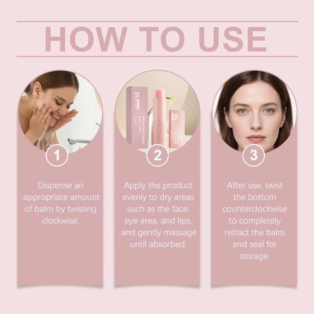 Korean Silk Collagen Serum Moisturizer Stick Set Revitalizing Face Cream Anti-Wrinkle Firming Lifting Skin Care Deep Hydration