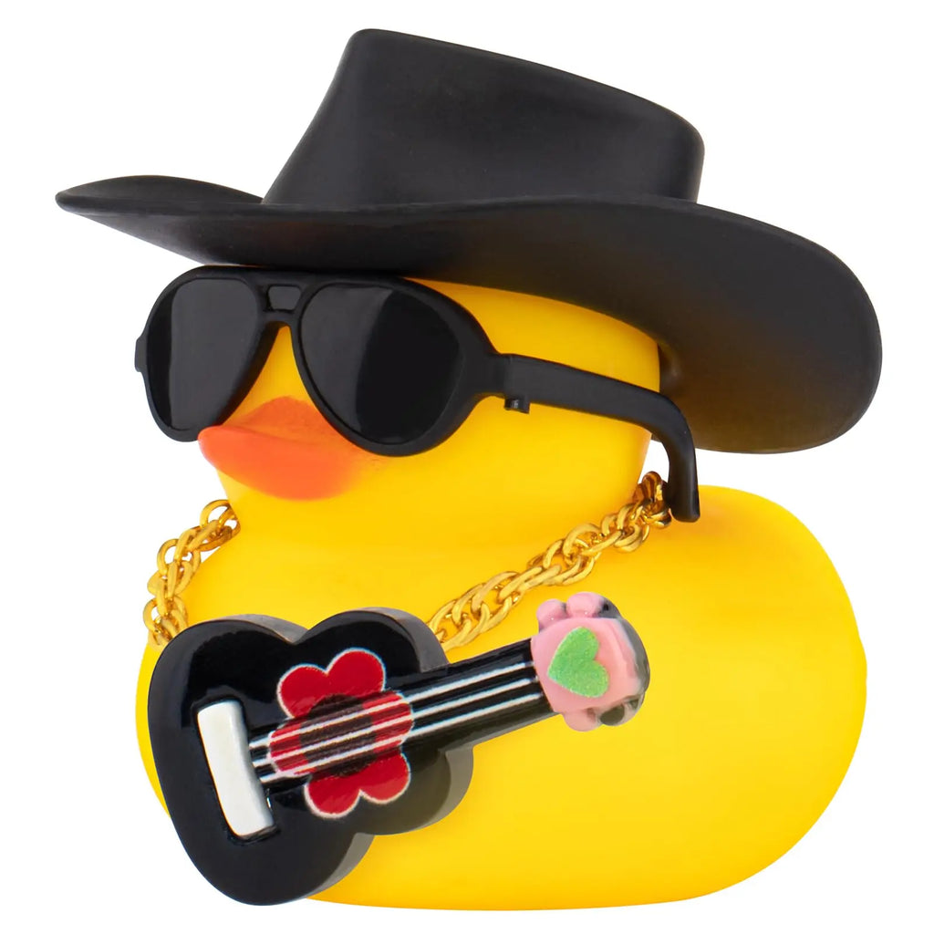 Car Dashboard Rubber Ducks, Ducky Decorations for Gag Car Ornament Cute Duck with Cowboy Hat,