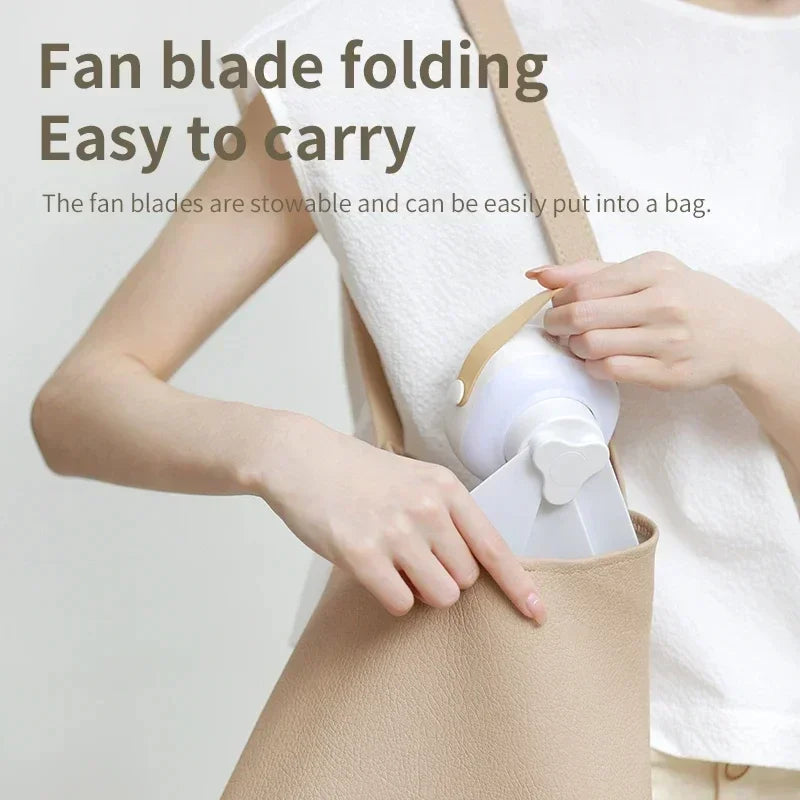 Portable Rechargeable Fan with LED Light & Remote