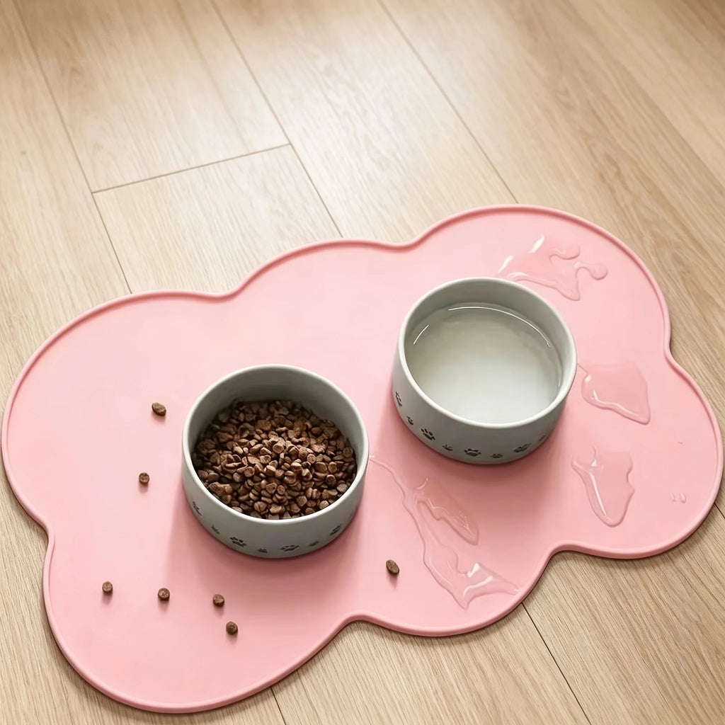 Silicone Pet Feeding Mat with Raised Edge