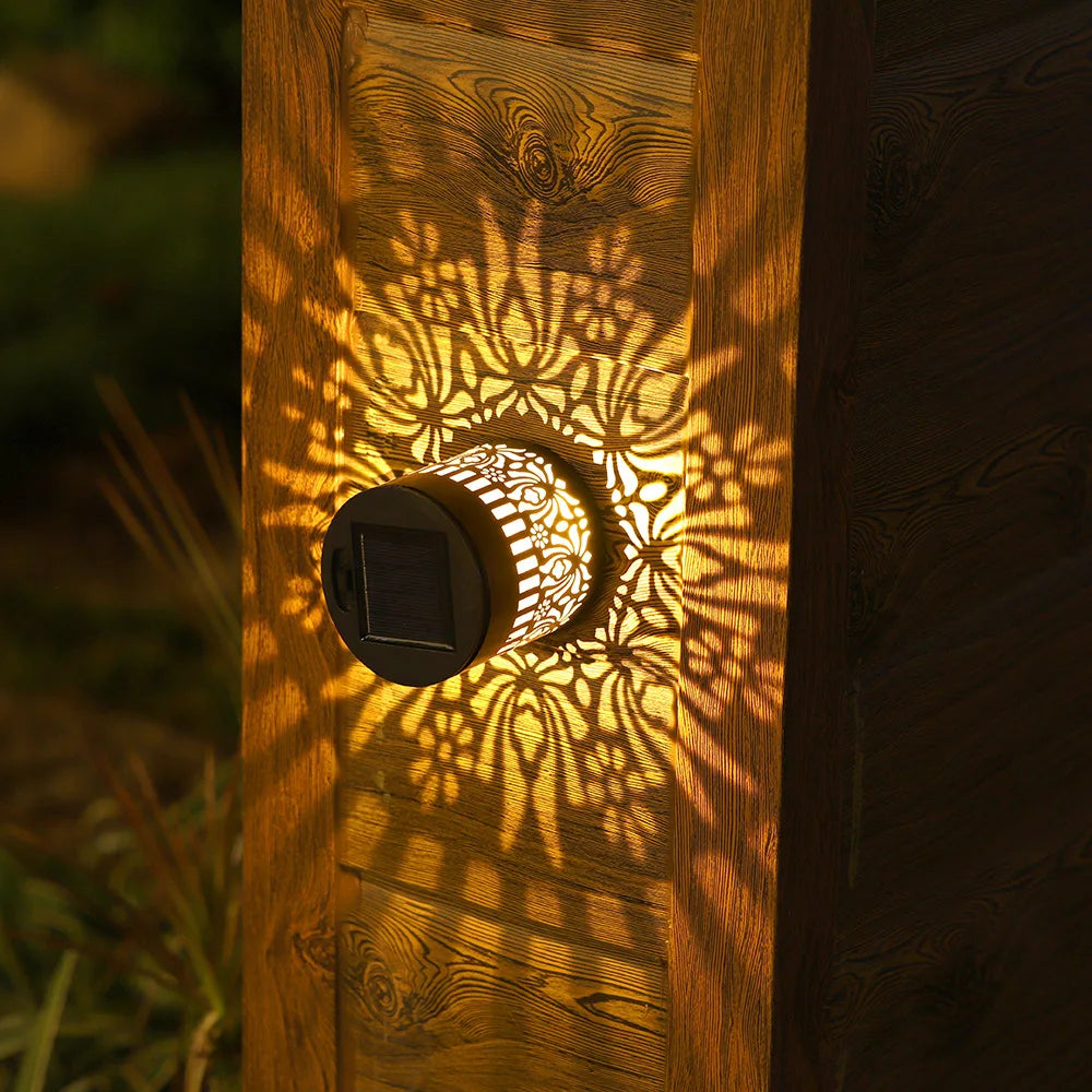 Solar Mandala Fence Wall Lights Garden Decoration  Party Courtyard Decoration Solar Garden Light Garden Patio Walkway Decor