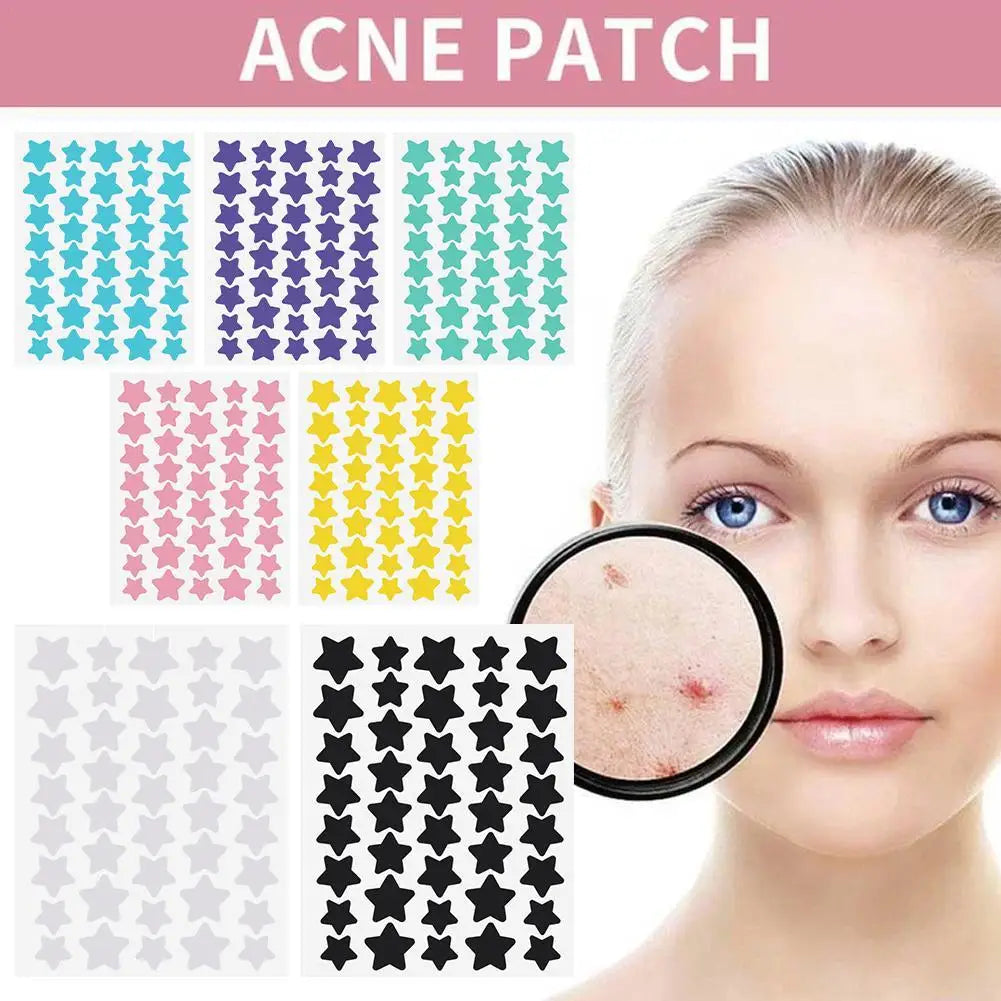 Star Acne Patches – Yellow Star-Shaped Hydrocolloid Pimple Dots, 40 Count, All Skin Types