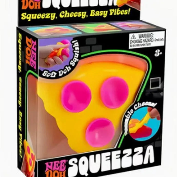 Schylling Needoh pizza Sensory Fidget Cube Stress Relief Squishy Cube Anti-Anxiety Squeeze Toy For Focus ADHD Population
