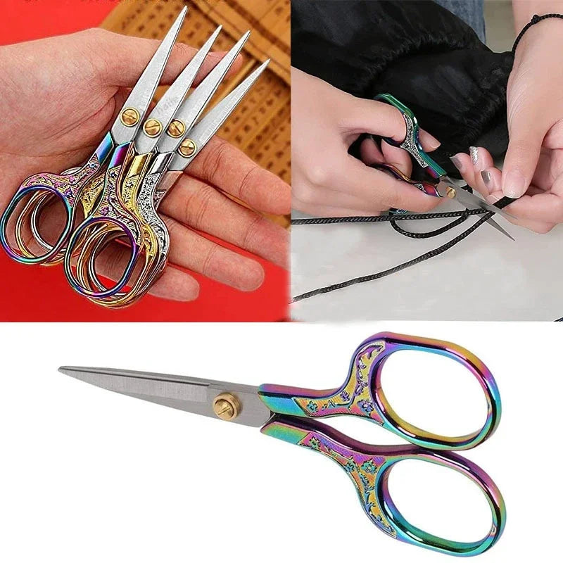 Vintage-Style Stainless Steel Sewing & Thread Scissors