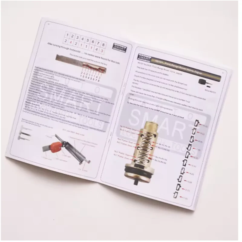 New version Instrution book For Lishi 2 In 1 ToolL Book User Manual User Guide FOR CAR LOCK Also With Pdf Manual