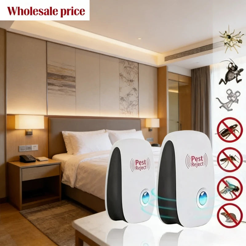 Powerful Ultrasonic Pest Repeller Safe Electronic Insect Control Effective Against Mosquitoes, Rats, Cockroaches & Family Pests