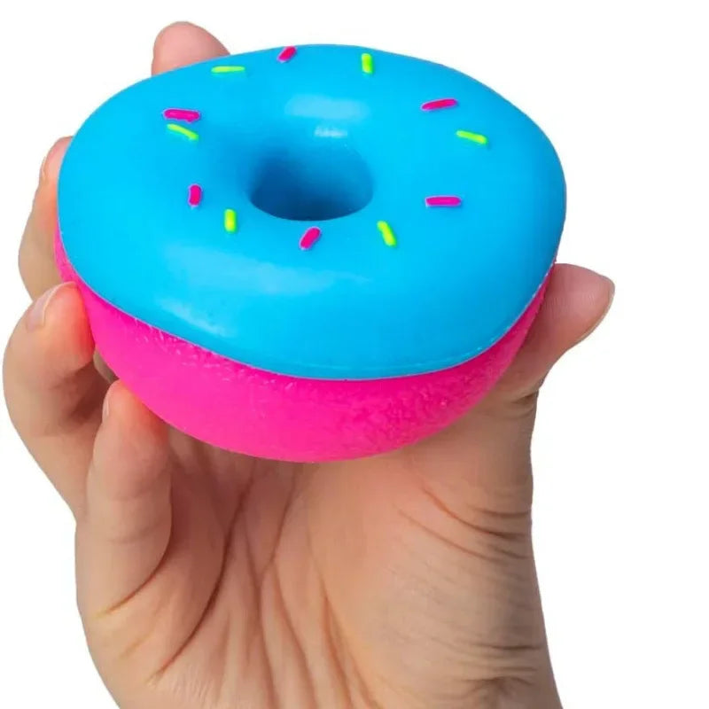 Sprinkle Donut Squeeze Fidget Toy – Blue & Pink Design