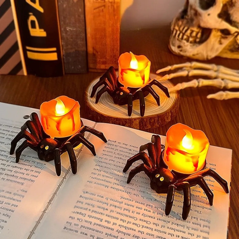 Halloween Spider LED Candle Lights – 1, 2 or 5 Pieces