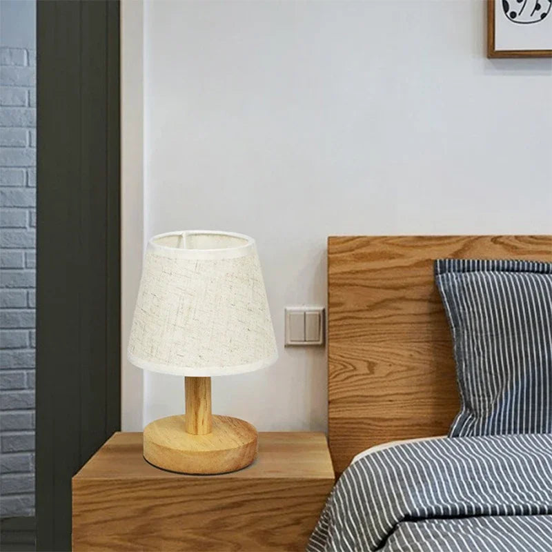 LED Desk Lights Japanese Style Interior Lighting Fixture Living Bedroom Room Bedside Night Desktop Decoration Retro Table Lamp