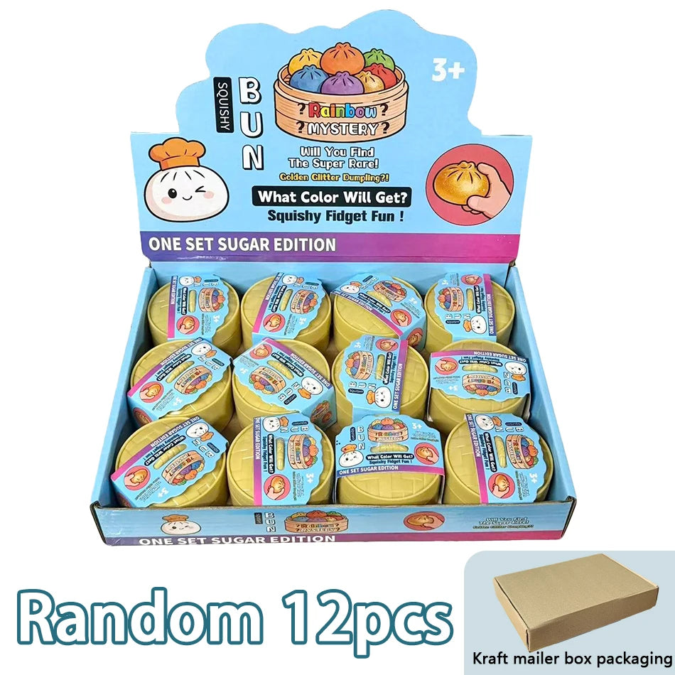 Mini Glitter Dumpling Squishy – Random Assortment