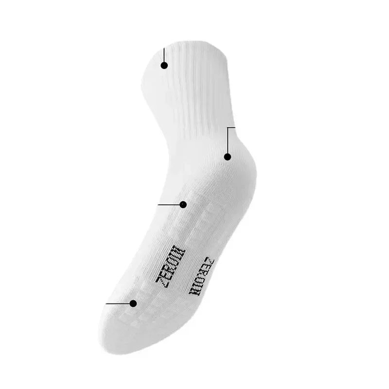 Men's Terry-Cushioned Sports Socks – 3 Heights, 1 or 4 Pairs