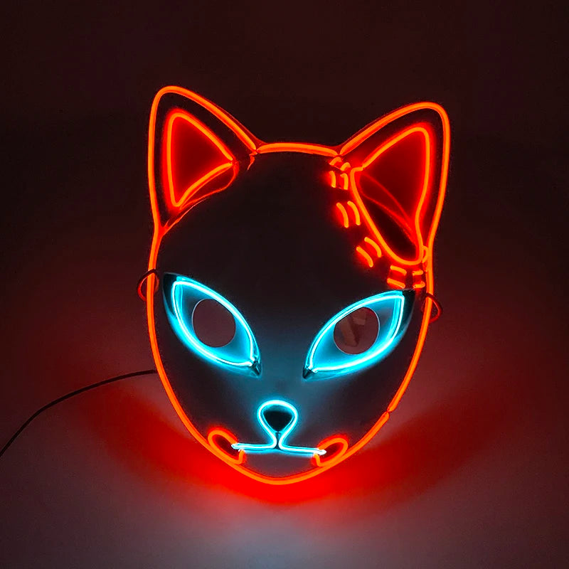 EL Light-Up Halloween Mask – 3 Lighting Modes