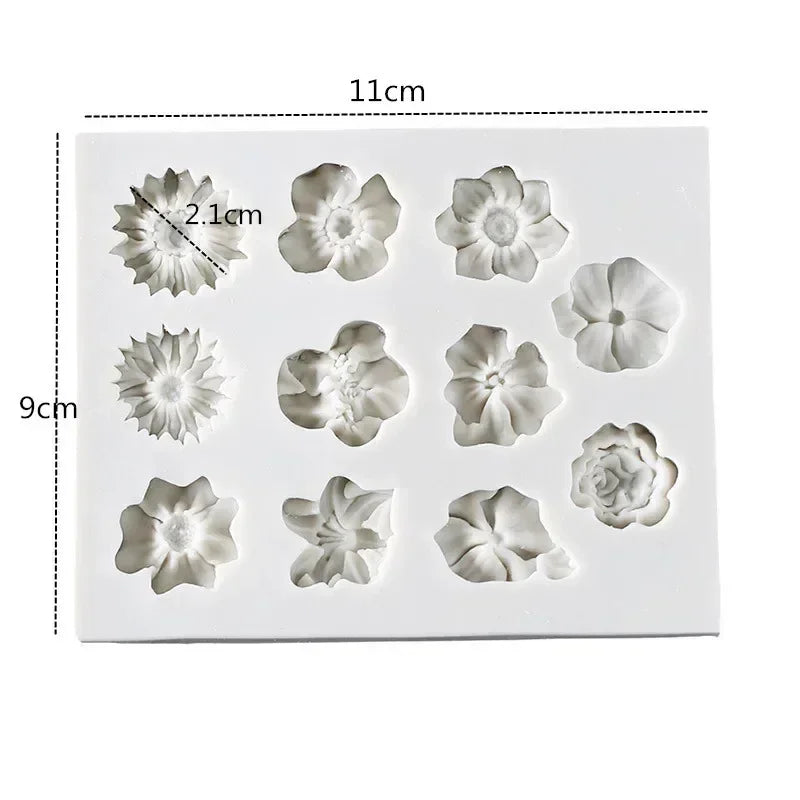 Silicone Flower Mold – Assorted Floral Designs