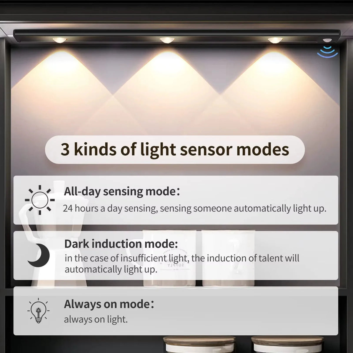 USB-Rechargeable Motion Sensor LED Cabinet Light