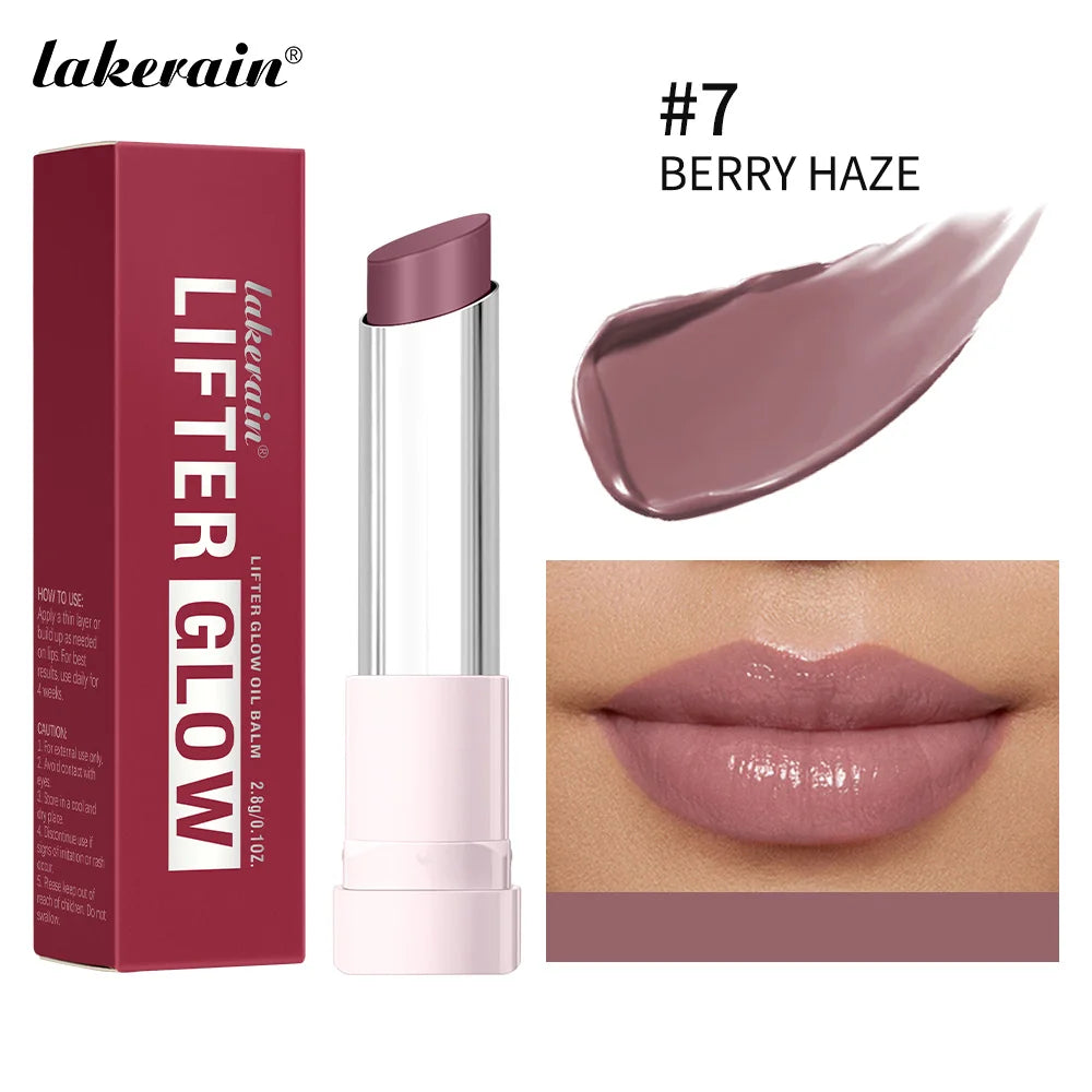 Lakerain Glow Lip Oil Balm Long Lasting Moisturizing Nourishing Daily Care Lip Balm Smooth-melt Softness Texture Natural Makeup