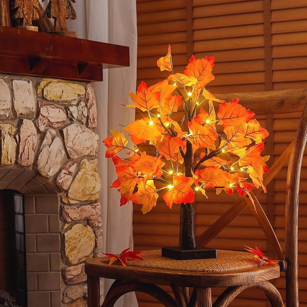 1pc 24 LED Artificial Black Birch Tree Light DIY Branches Table Lamp For Fall Gifts  Home Bedroom Holiday Party Halloween Decor