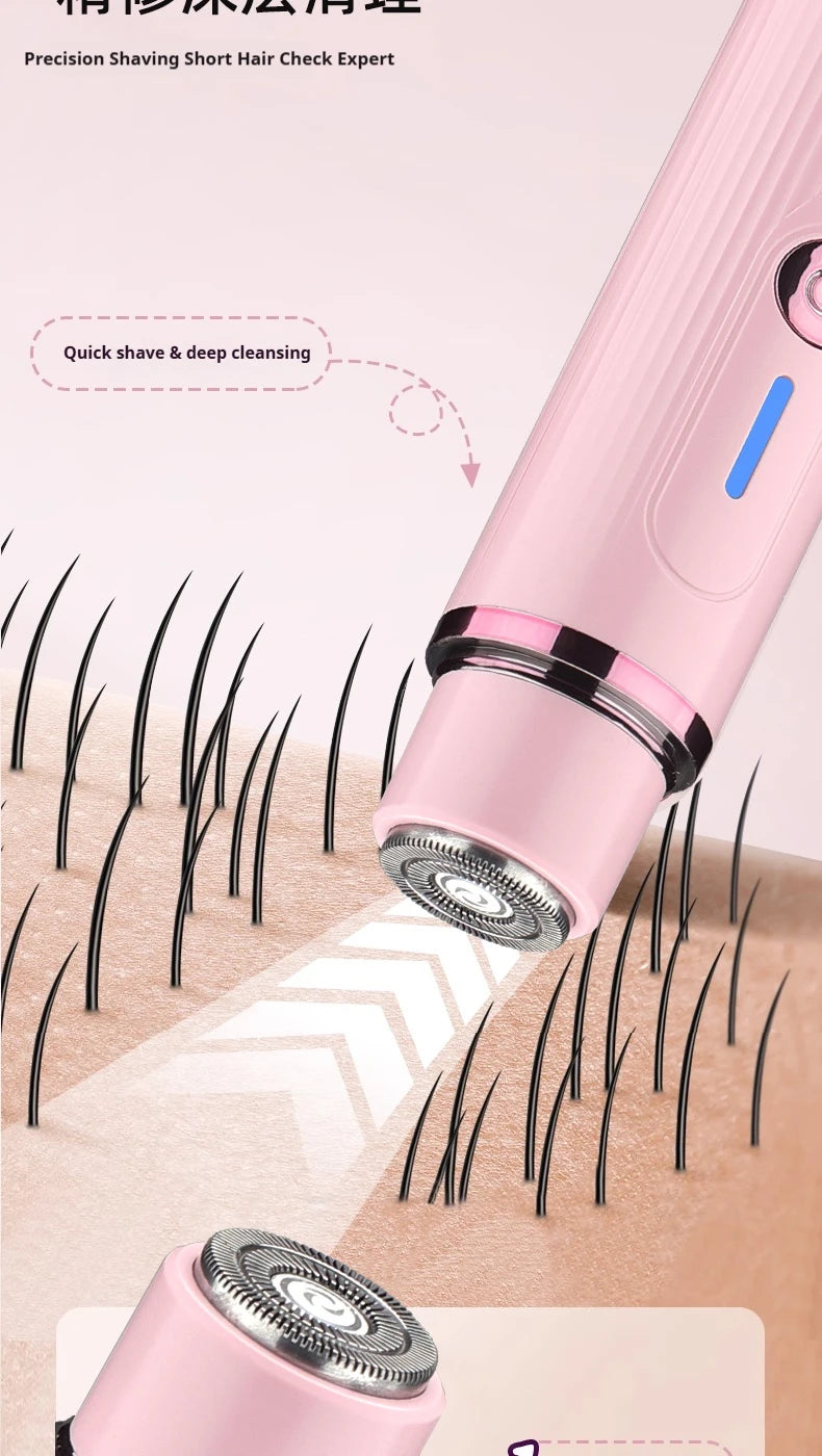 Women's Dual-Head Electric Hair Trimmer – Pink